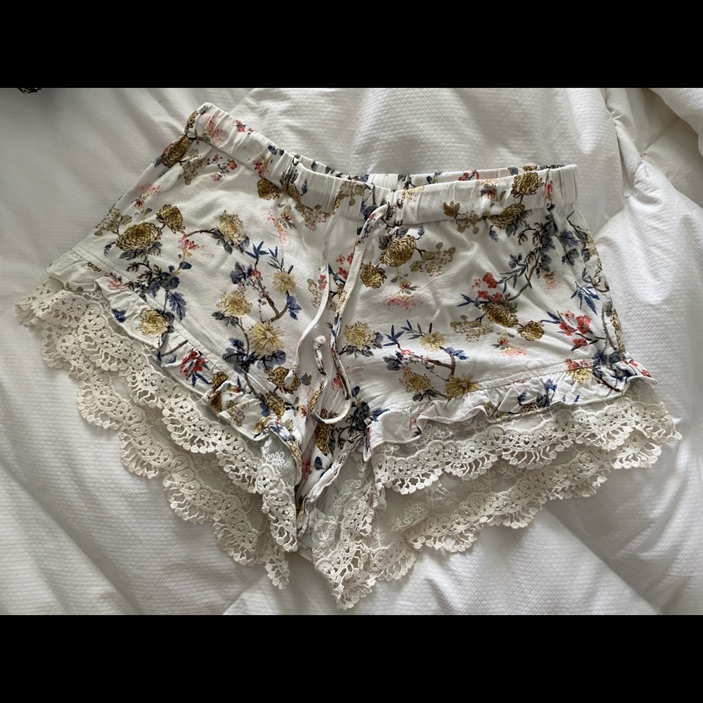 Floral Lace Mini Shorts